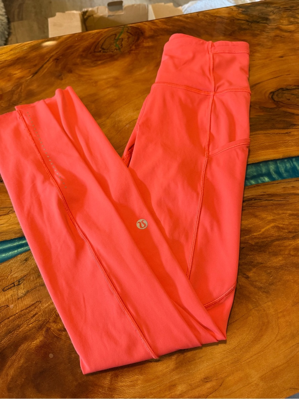 lululemon athletica Coral Pink High-Rise Leggings- Size 2